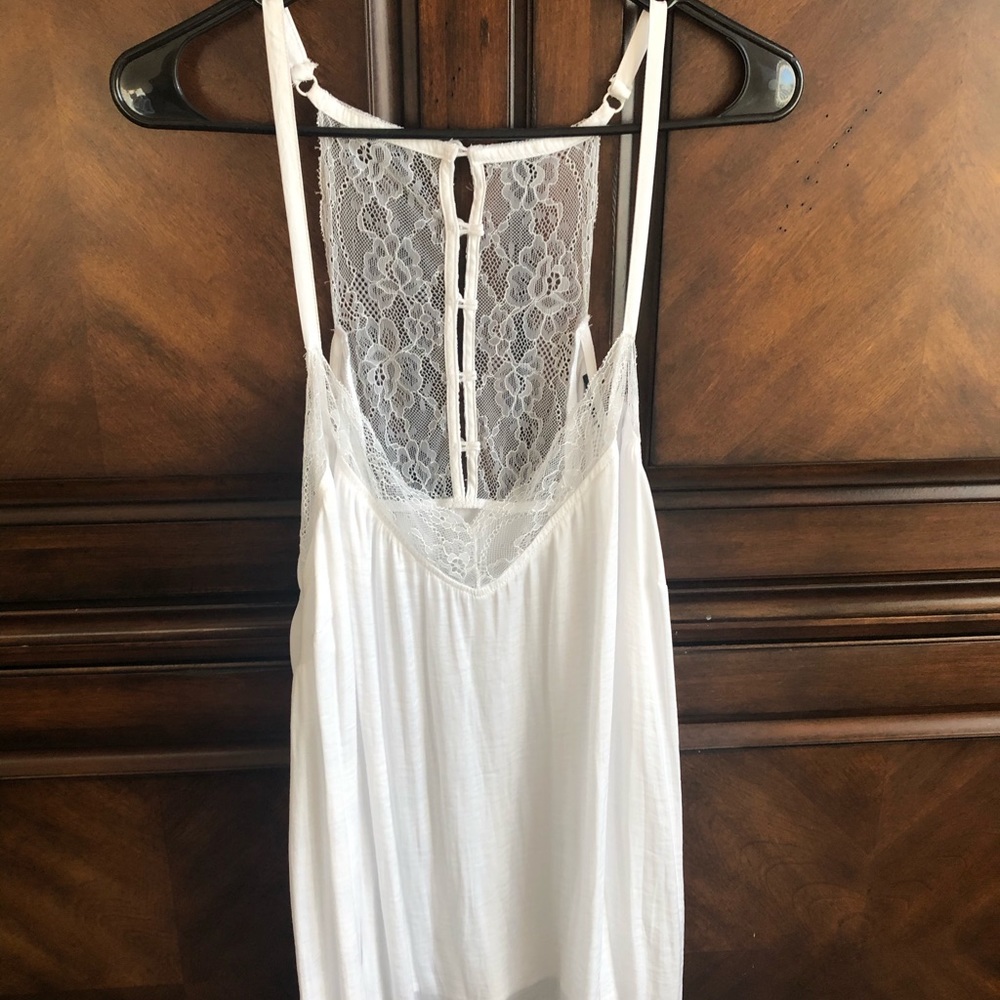 White sheer camisole top